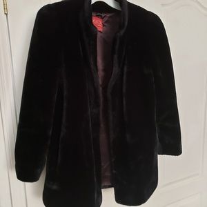 Sasson Vintage Faux Fur Black Jacket